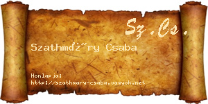 Szathmáry Csaba névjegykártya