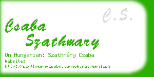 csaba szathmary business card